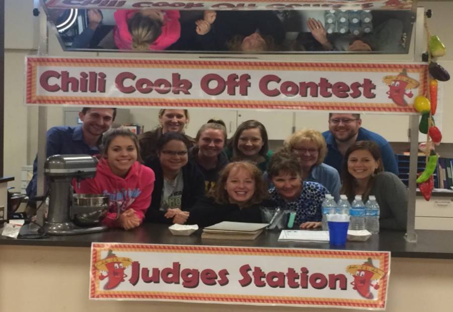 The Culinary Arts class held their yearly Chili Cook-off Contest on Wednesday, Feb. 1. Ms. Klein said, “This is a whole year [long]  class and we’re in our soup unit... I sent out emails asking for judges…” (Photo courtesy of Morgan Pukula)