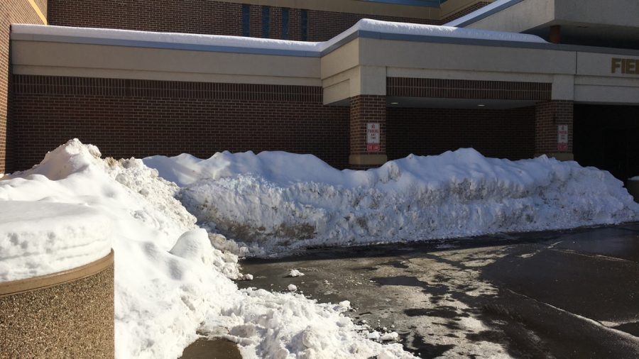 The snow, combined with the ice, would have allowed for the parking lot to become nearly impossible to drive in had there been school Feb. 9.