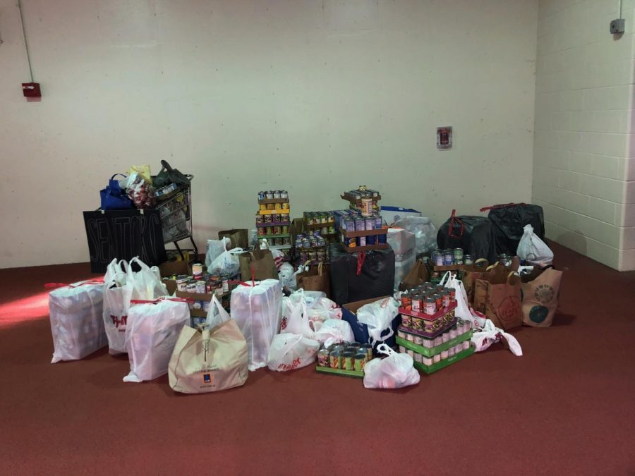  A sample of items from the food drive.