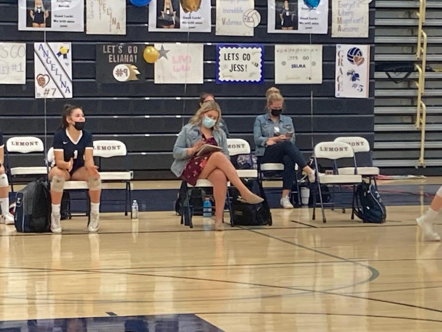 Eisele is the assistant varsity volleyball coach and often helps keep track of team stats and scores.