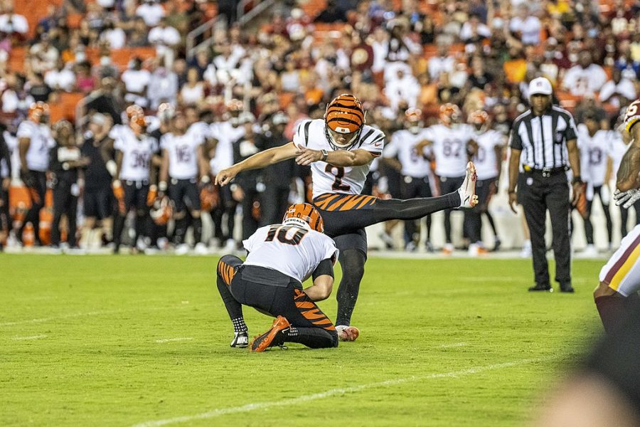 Bengals+Kicker%2C+Evan+McPherson%2C+one+of+three+kickers+to+kick+a+game+winner+in+the+Divisional+round.+McPherson%2C+a+rookie+from+the+University+of+Florida%2C+has+hit+85%25+of+his+field+goal+attempts+and+96%25+of+his+extra+point+attempts+this+year.