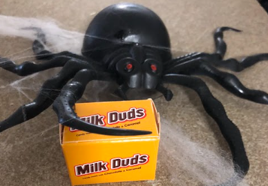 Milk Duds: take them or leave them, and don't let the spiders steal them.