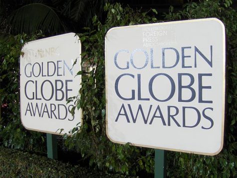 The Golden Globe sign indicates the entrance to one of the most well known award ceremonies.  This is one out of their many logos showcased throughout the entire event. 