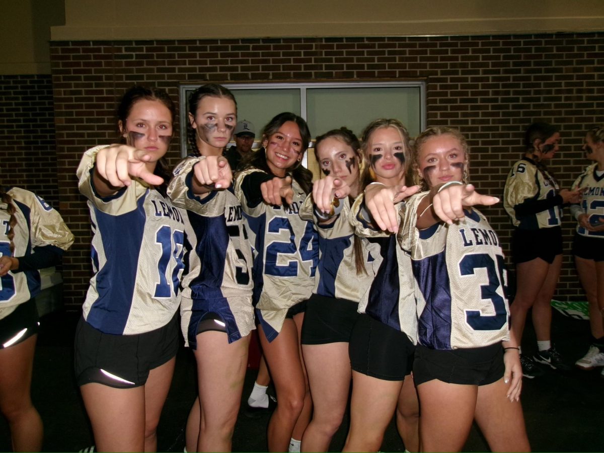 “I think this opportunity brought us close together,” junior player Cassie Cunningham said. From left to right, juniors Nadia Wodziak, Annabelle Dierking, Savannah Beasley, Addyson Wolfe, Emma Miley and Morgan Sadelski. 
