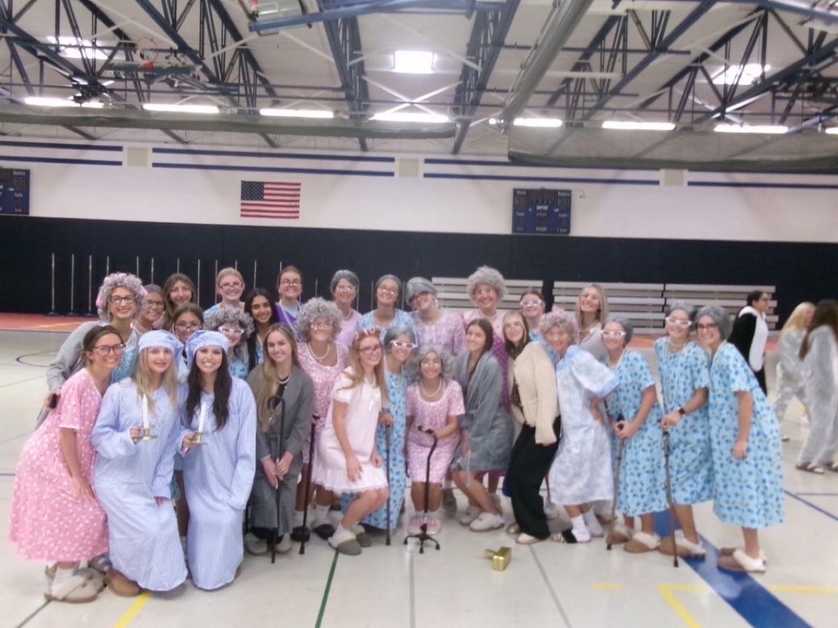 Seniors dress as senior citizens for LHS’ Generation Day.