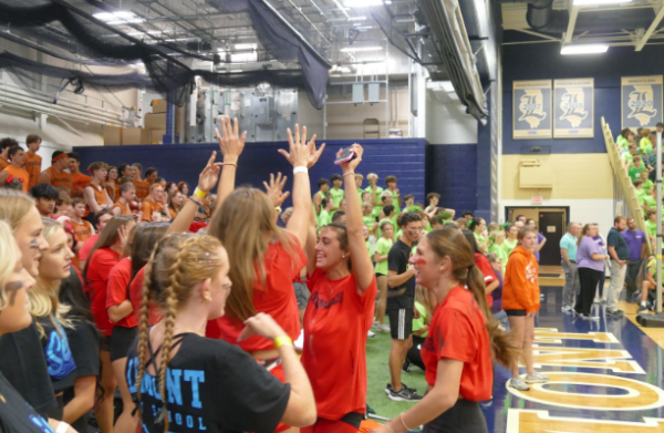 Class Color Day assembly moves inside