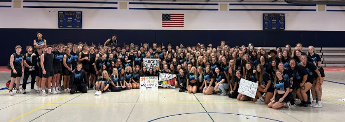 Seniors show their school spirit on Class Color Day by wearing all black.