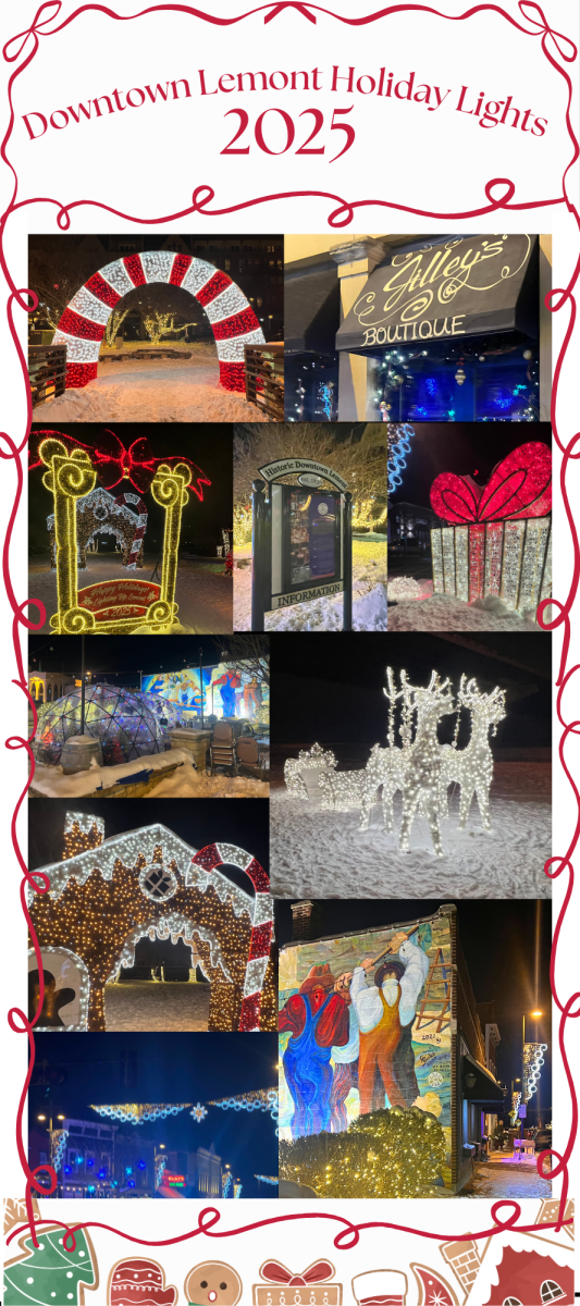 Downtown Lemont holiday lights