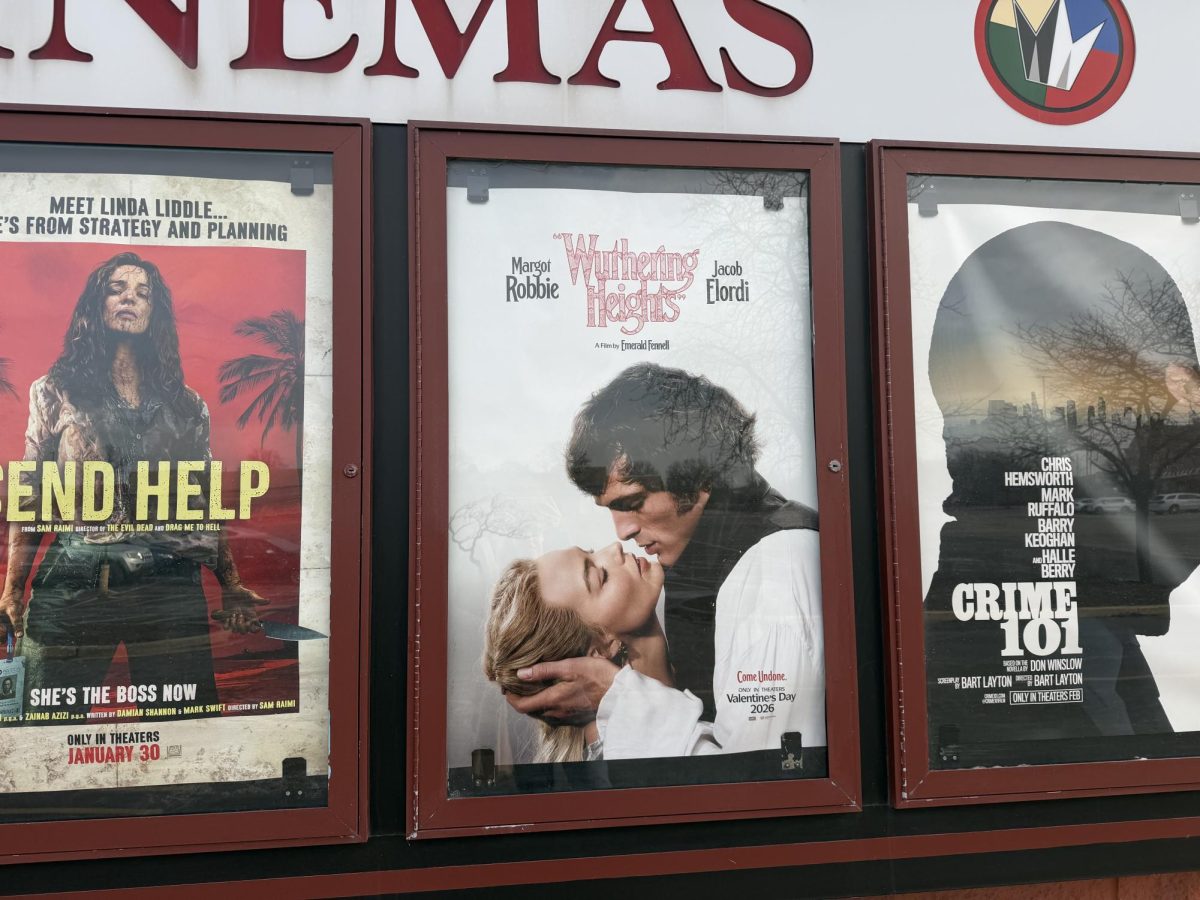 “Wuthering Heights” posters appear at theaters upon release on Feb. 14.
